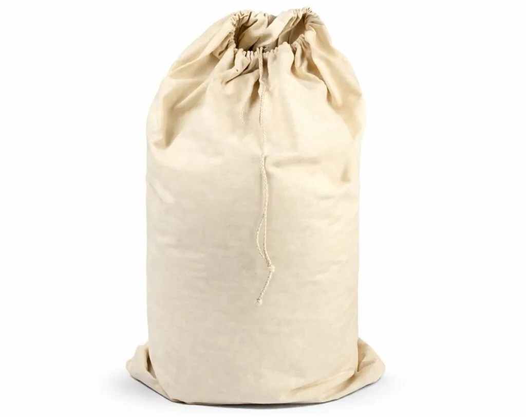 Canvas and cotton drawstring bags